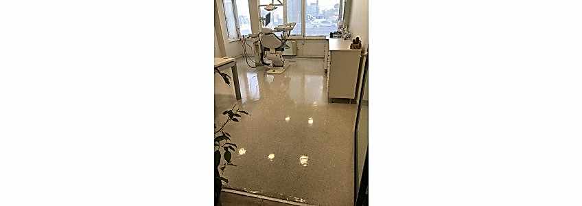 Mecidiyeköy dış kliniği zemin cilalama işlemi tamamlanmıştır